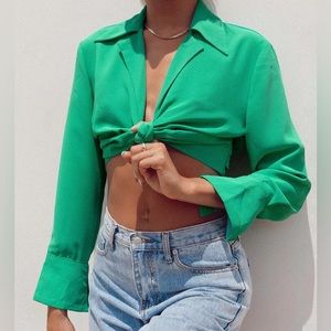 Lioness French Twist Top in Green